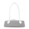 Alaïa Womens Blanc Optique Le Teckel Fishnet Medium Leather Shoulder Bag In Gray