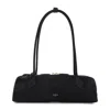 Alaïa Teckel Shoulder Bag In Black Nabuk Calf Leather In Black