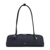 Alaïa Denim Blue Cotton Teckel Medium Shoulder Bag In Blue