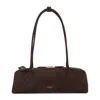 Alaïa Alaia Women Teckel Medium Suede Shoulder Bag In Brown