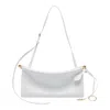 Alaïa Womens Blanc Optique Le Click East West Medium Leather Shoulder Bag In White
