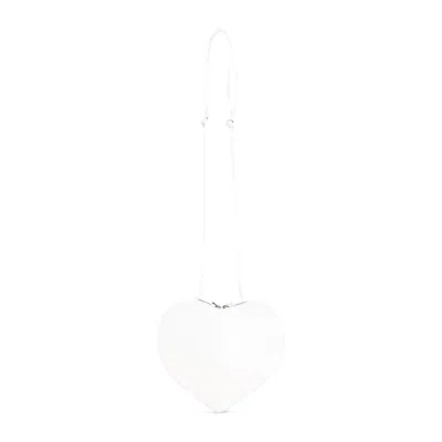 Alaïa Le Coeur Leather Shoulder Bag In White