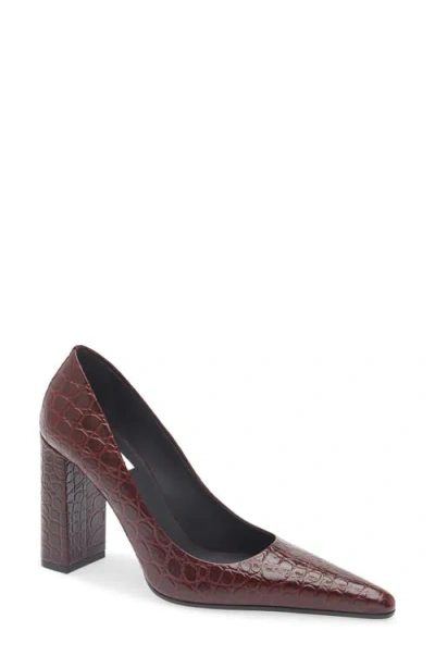 ALAÏA ALAÏA SHOW POINTED TOE LIZARD EMBOSSED PUMP