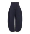 Alaïa Side-slit Round-leg Jeans In Blue