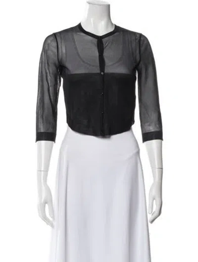 Pre-owned Alaïa Silk Bolero In Gray