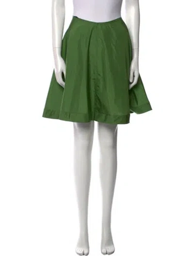 Pre-owned Alaïa Silk Knee-length Skirt In Green