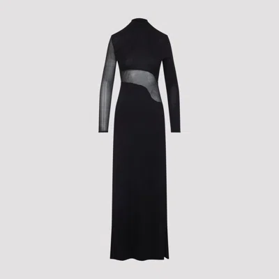 ALAÏA ALAÏA SILK KNIT CUT OUT DRESS