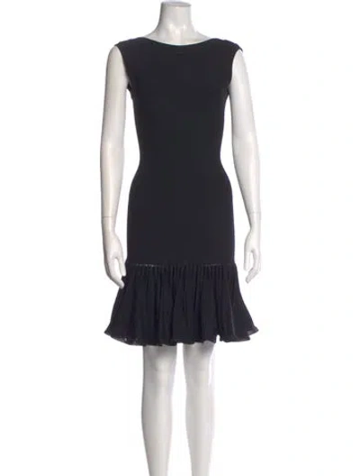 Pre-owned Alaïa Silk Mini Dress In Black