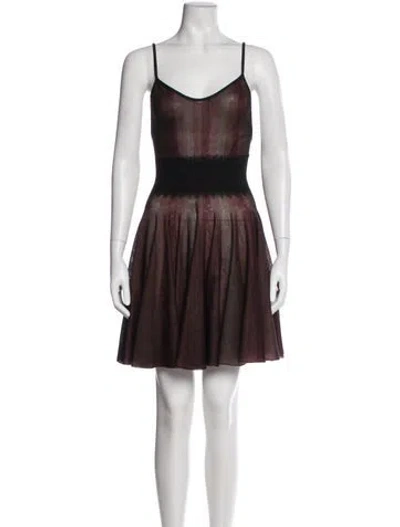Pre-owned Alaïa Silk Mini Dress In Black