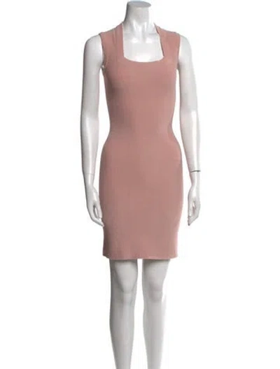 Pre-owned Alaïa Silk Mini Dress In Brown