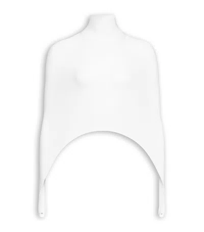 Alaïa Silk-knit Tension Top In White