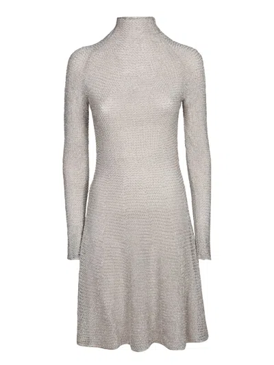 Alaïa Silver Chainmail Dress In Gray