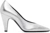 Alaïa Silver Cone Heels In Silver