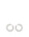 Alaïa Silver Small Blade Hoop Earrings In Metallic