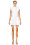 Alaïa Womens Peplum Cap-sleeves Knitted Top Blanc