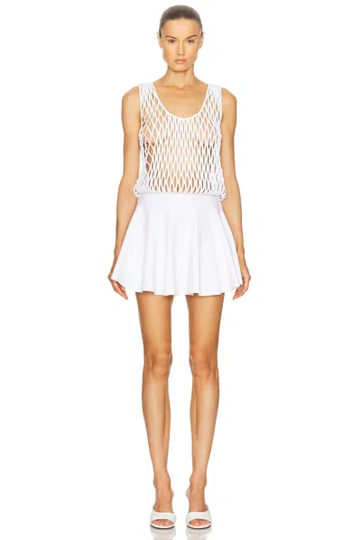 Alaïa Skater Dress In White