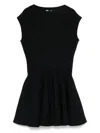 Alaïa Womens Skater Pleated Knitted Mini Dress Noir Alaia In Black  