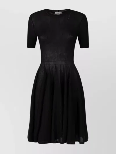 ALAÏA SKATER DRESS SHORT SLEEVES WOOL