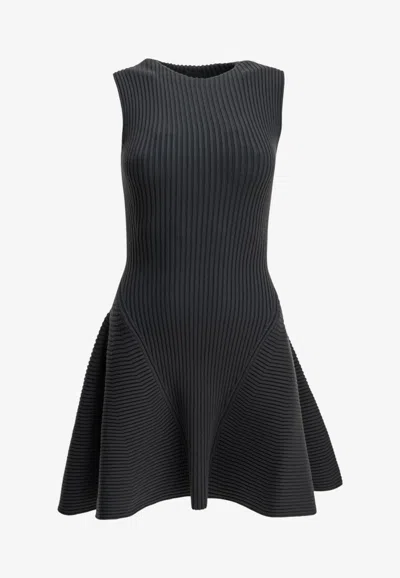 Alaïa Skater Mini Flared Dress In Black