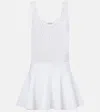 Alaïa Skater Minidress In Weiss