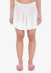 Alaïa Skater Ruffled Mini Skirt In White