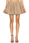 Alaïa Pleated Brushed Wool And Cashmere-blend Mini Skirt In Neutral