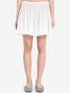 Alaïa White Fine Knit Skater Mini Skirt In White