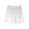 Alaïa Women White Fine Knit Skater Mini Skirt In White