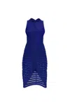 Alaïa Midnight Web Mini Dress In Blue