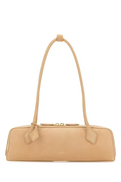 Alaïa Alaia Skin Pink Suede Medium Le Teckel Shoulder Bag