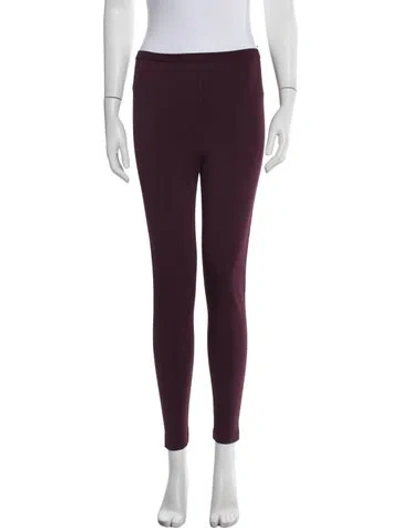 Pre-owned Alaïa Skinny Leg Pants W/ Tags In Burgundy