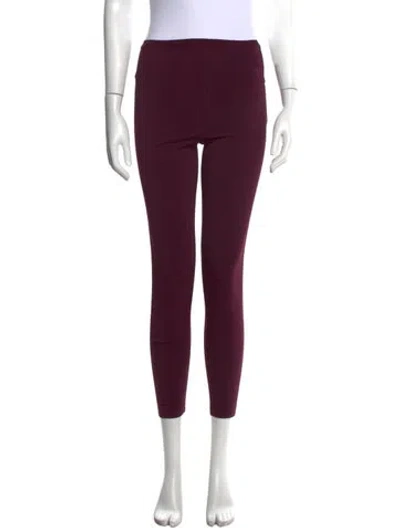 Pre-owned Alaïa Skinny Leg Pants W/ Tags In Burgundy