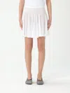 Alaïa Women White Fine Knit Skater Mini Skirt In White