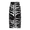 Alaïa Zebra-print Pencil Skirt With Cutout Detail In Black