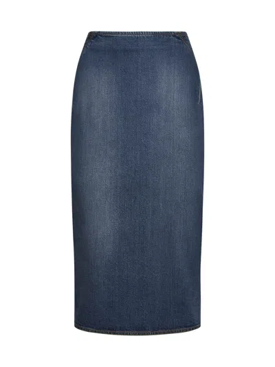 Alaïa Skirt In Bleu Vintage