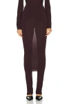 Alaïa High-rise Jersey Skirt Pants In Bordeaux