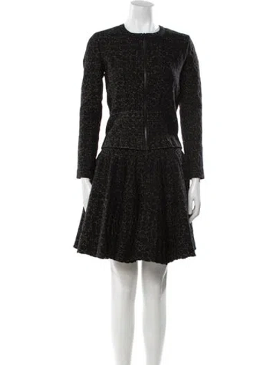 Pre-owned Alaïa Skirt Suit In Black