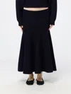 Alaïa Cashmere Flared Skirt In Black