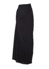 Alaïa Womens Alaia Ruched High-waist Stretch-woven Maxi Skirt In Black