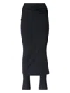 Alaïa Archetypes Layered Stretch-crepe Skinny Pants In Black