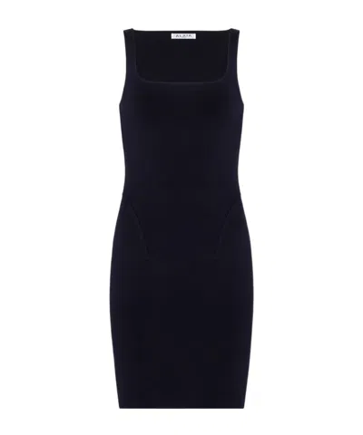 Alaïa Womens Alaia Bodycon Woven Knit Mini Dress In Blue