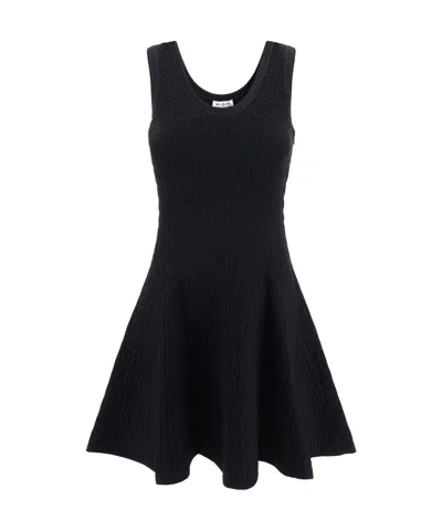 Alaïa Archetypes Pointelle-knit Mini Dress In Black