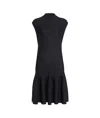 Alaïa Wool Dropped-waist Mini Dress In Black