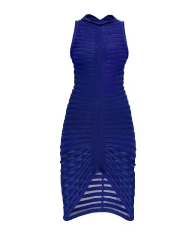 ALAÏA RIBBED SLEEVELESS DRESS