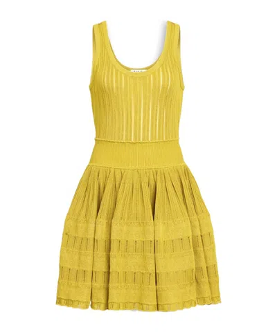 Alaïa Sleeveless Dress In Yellow