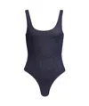 Alaïa Denim Bodysuit In Black