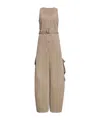 Alaïa Sleeveless Jumpsuit In Brown