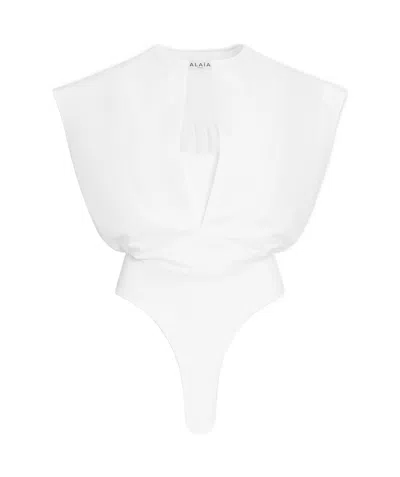 Alaïa Sleeveless Jumpsuit In White