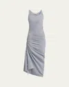 Alaïa Sleeveless Ruched Tank Maxi Dress