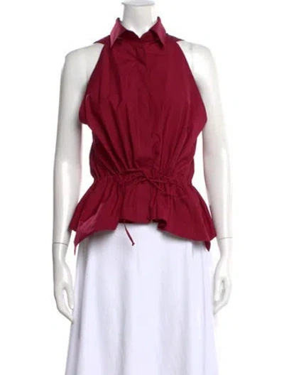 Pre-owned Alaïa Sleeveless Top In Red